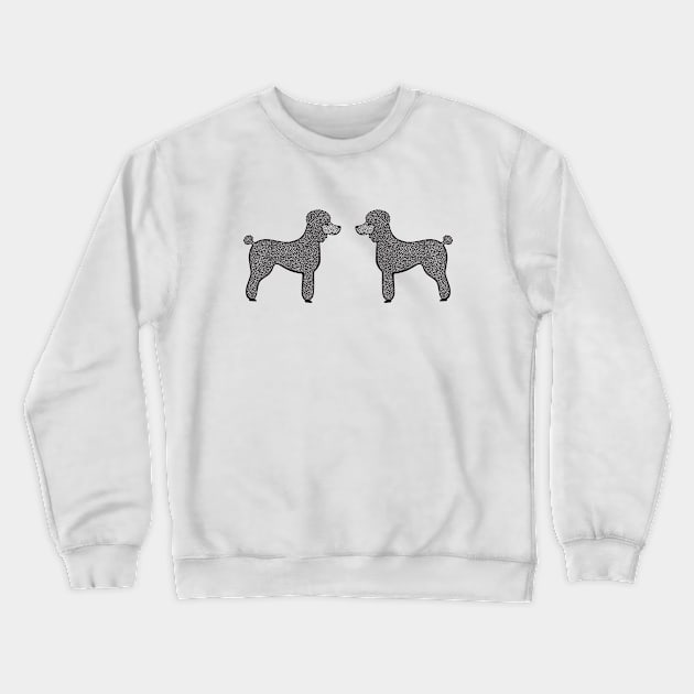 Poodles in Love - cute and fun dog design - light colors Crewneck Sweatshirt by Green Paladin